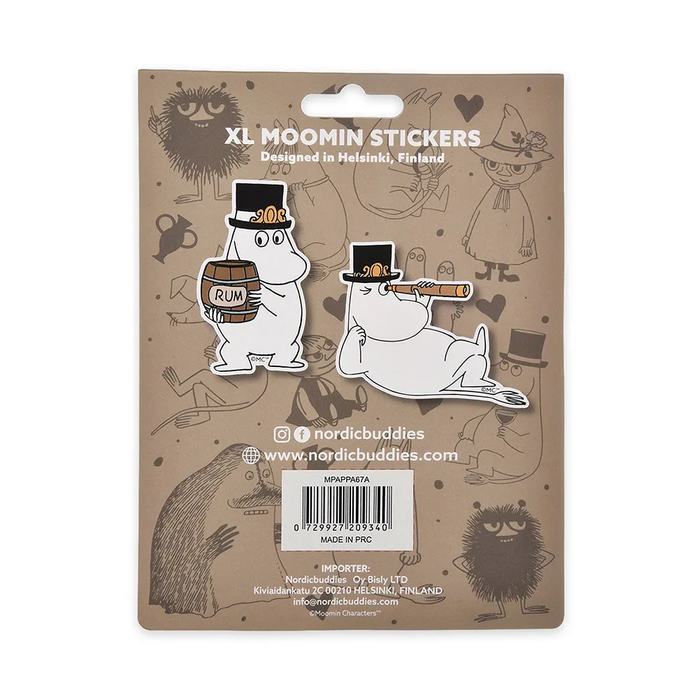 Moomintroll Moominpappa Rum Stickers XL lot de 2