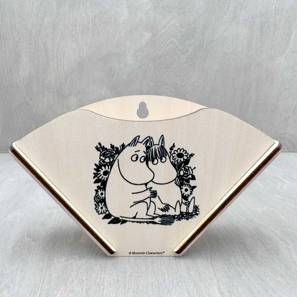 Moomintroll & Snorkmaiden porte-filtre café bouleau N&B