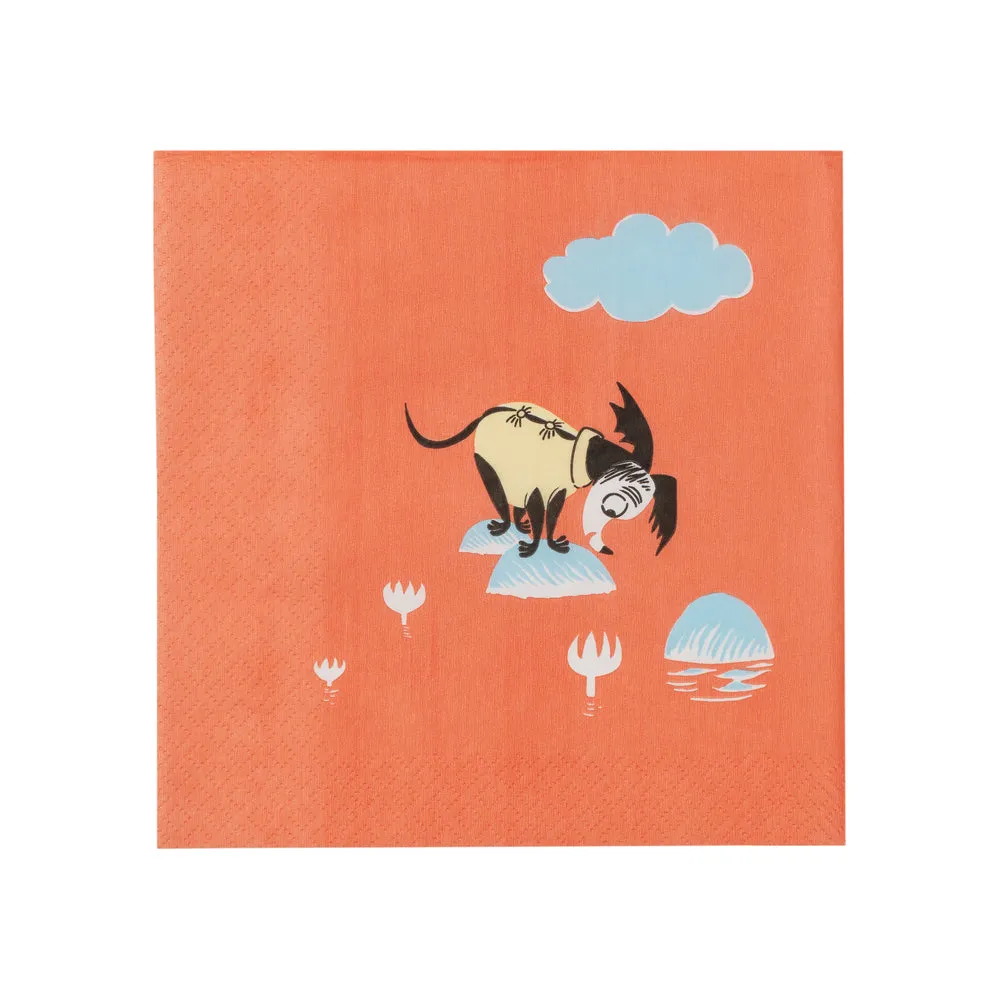 Moomintroll Under The Umbrella Moomin Under The Umbrella serviette papier rouge 33 cm