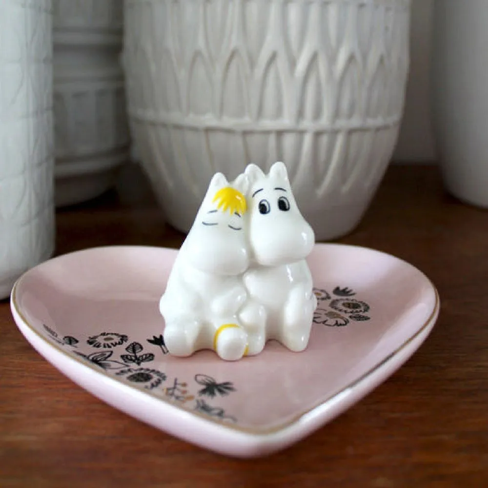 Moomintroll Love vide-poche porcelaine rose cœur
