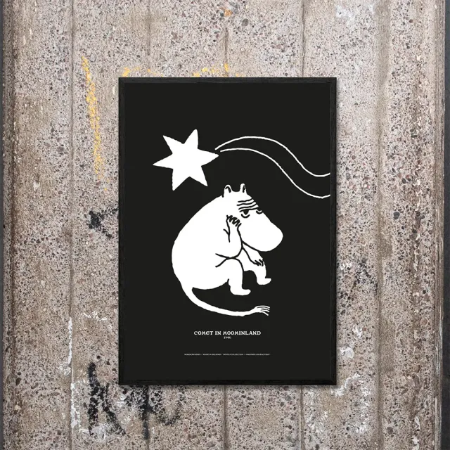 Moomin Comet Moomintroll Poster Black poster noir
