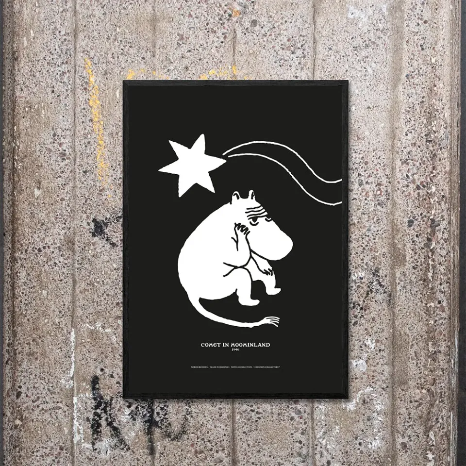 Moomin Comet Moomintroll Poster Black poster noir