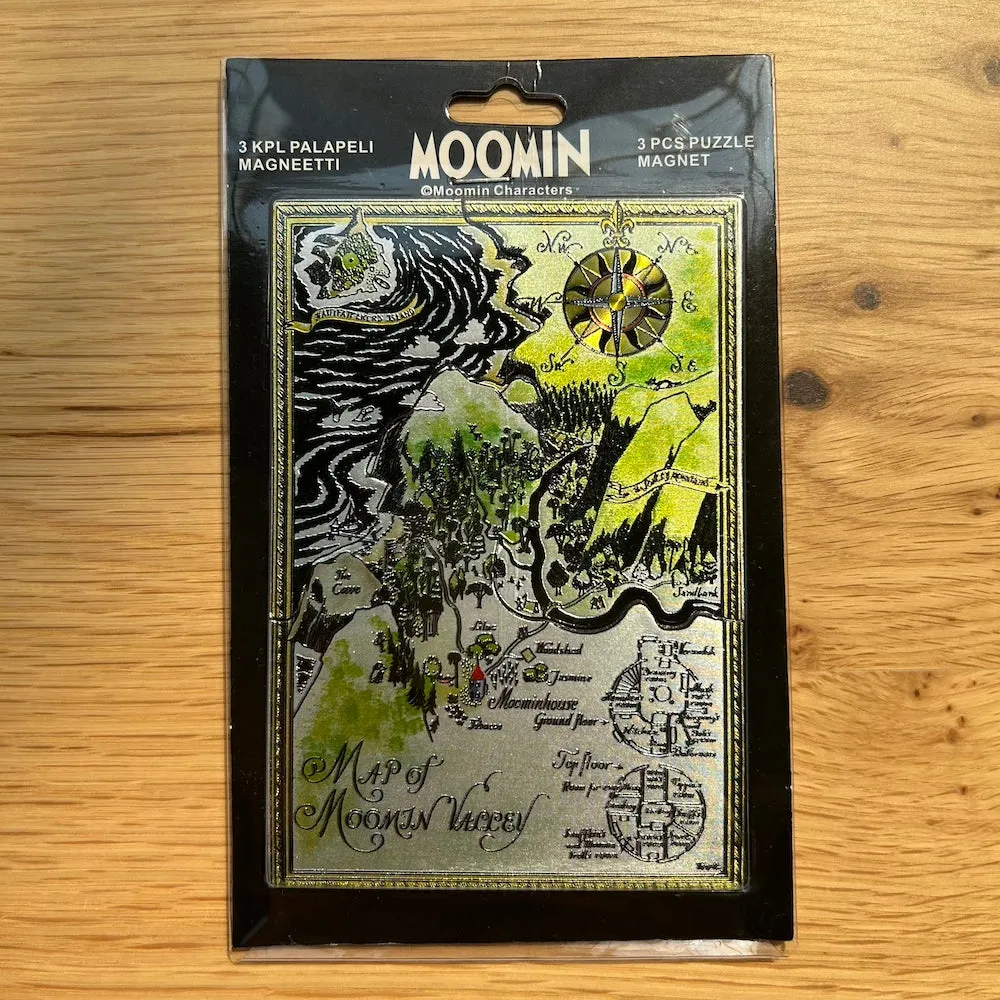 Moomintroll Moominvalley Map magnet puzzle 10x14 cm
