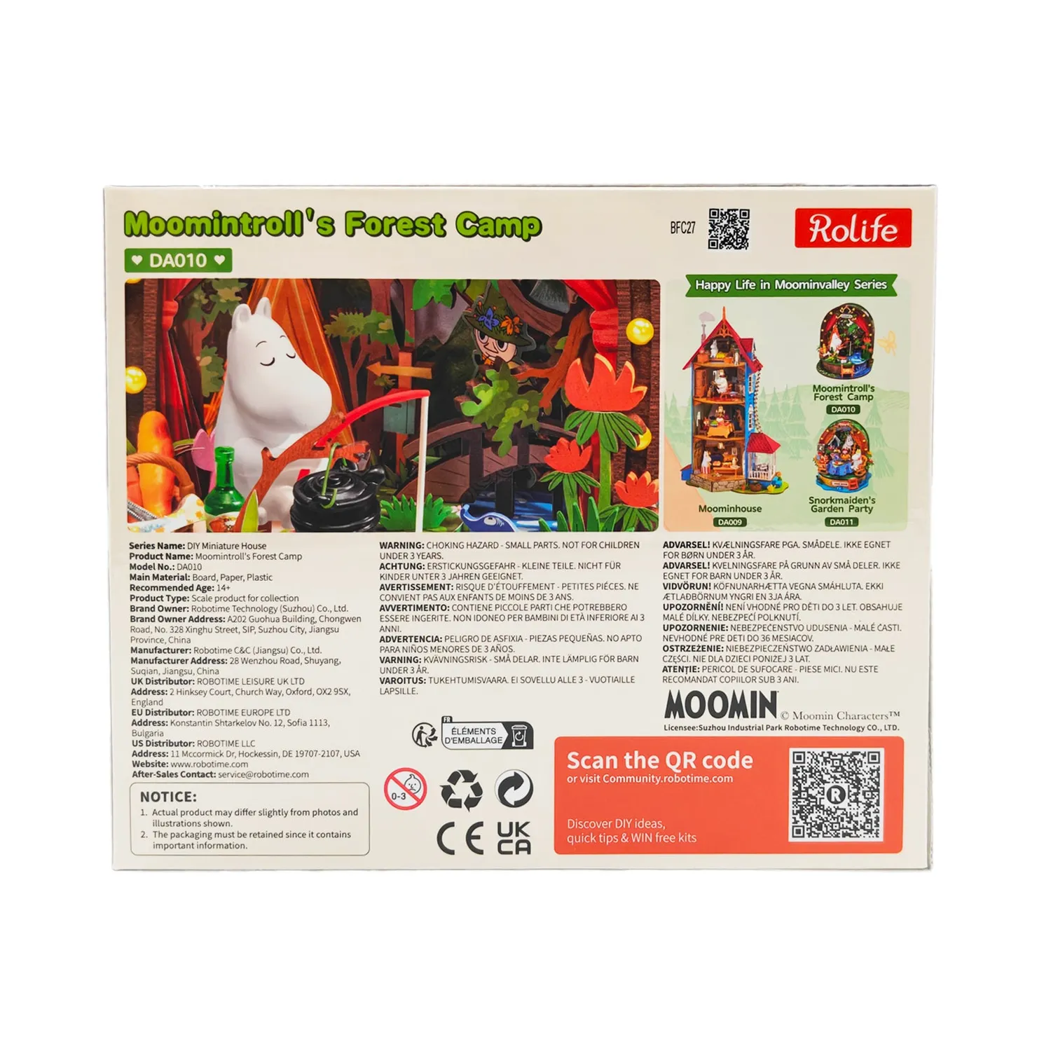 Moomintroll Forest Camp maison poupée 3D DIY Rolife