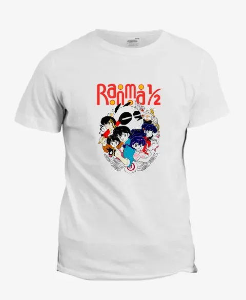 T-shirt Ranma 1/2 Ranma Saotome et sa bande coton