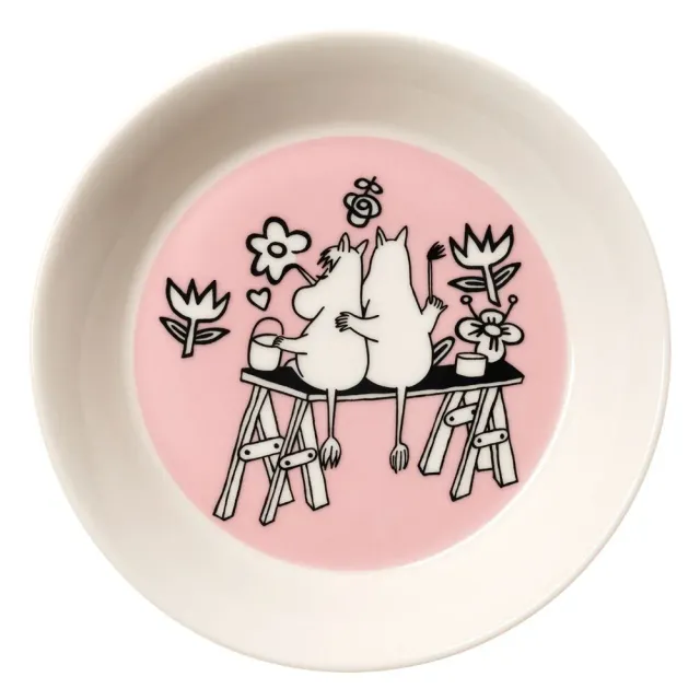 Moomintroll Love 30 soucoupe 15 cm rose