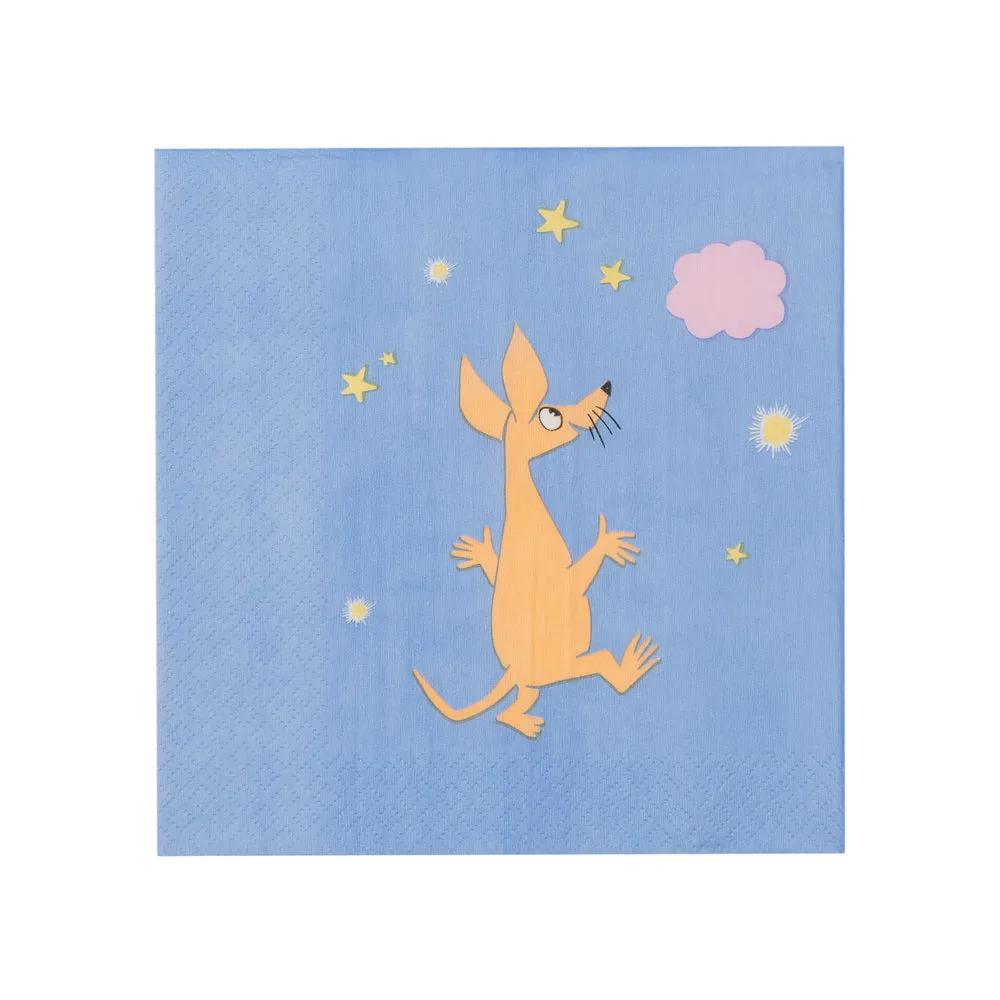 Moomintroll Space Adventure serviette en papier bleue 33 cm