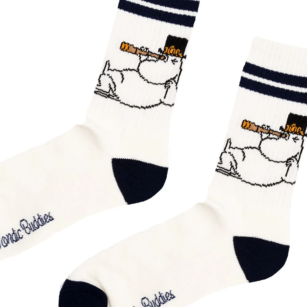 Moomintroll Retro Chaussettes Moominpappa 40-45 Blanches