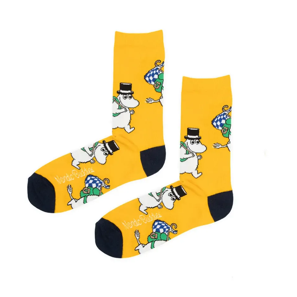 Moomintroll Moominpappa Traveling chaussettes 40-45 jaune