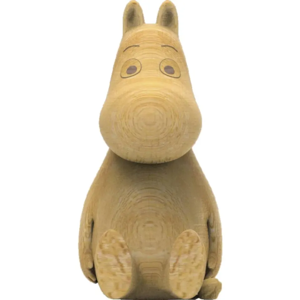 Moomintroll Figurine en bois 10 cm chêne