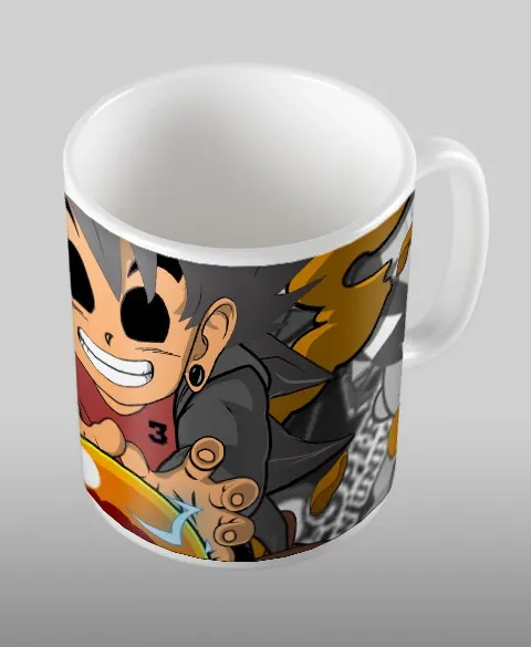 Pixgoodies Dragon Ball Son Goku et la boule de cristal mug céramique