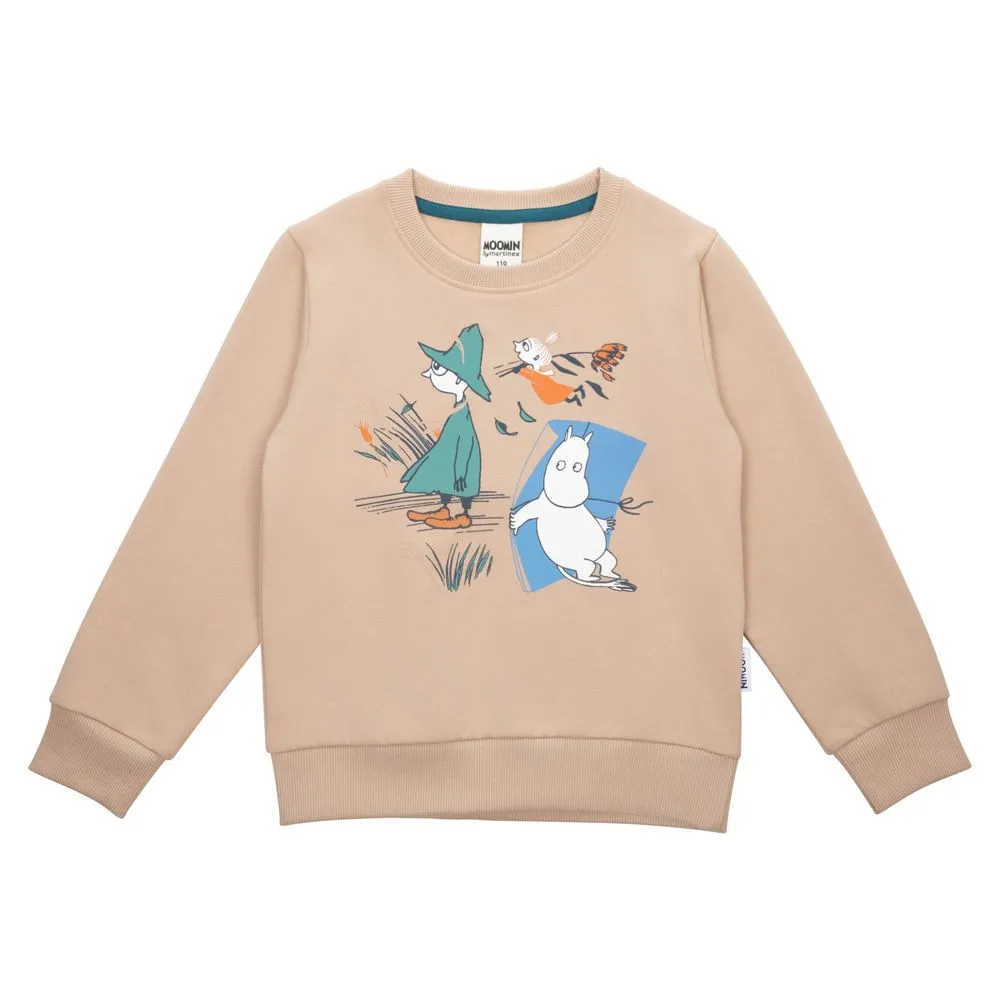 Moomintroll Storm sweatshirt enfant beige coton