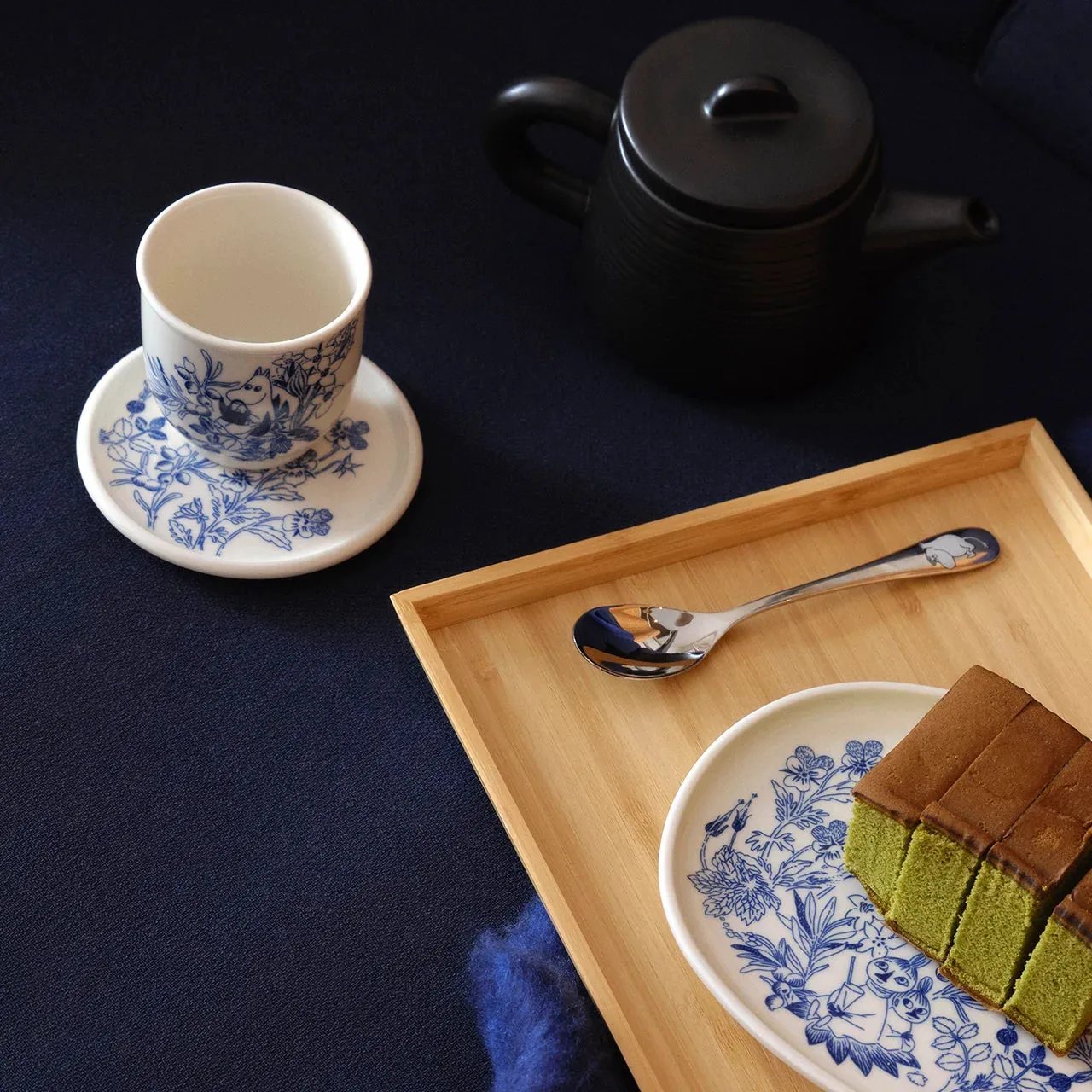 Moomin Haru Mug The 26cl Bleu Blanc Vitroporcelaine