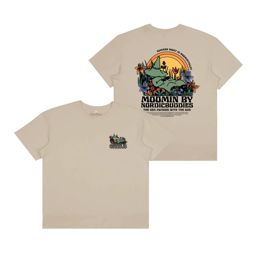 Moomintroll Snufkin Sleeping t-shirt beige coton adulte
