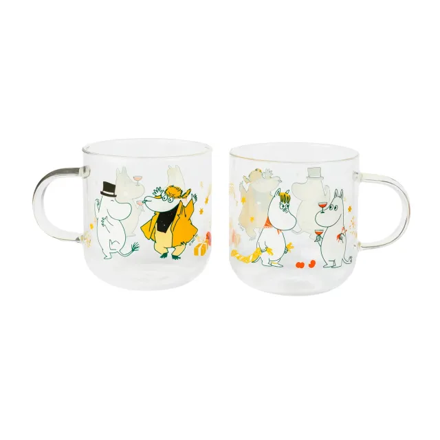 Moomintroll Gift of Love mugs en verre 30 cl lot de 2