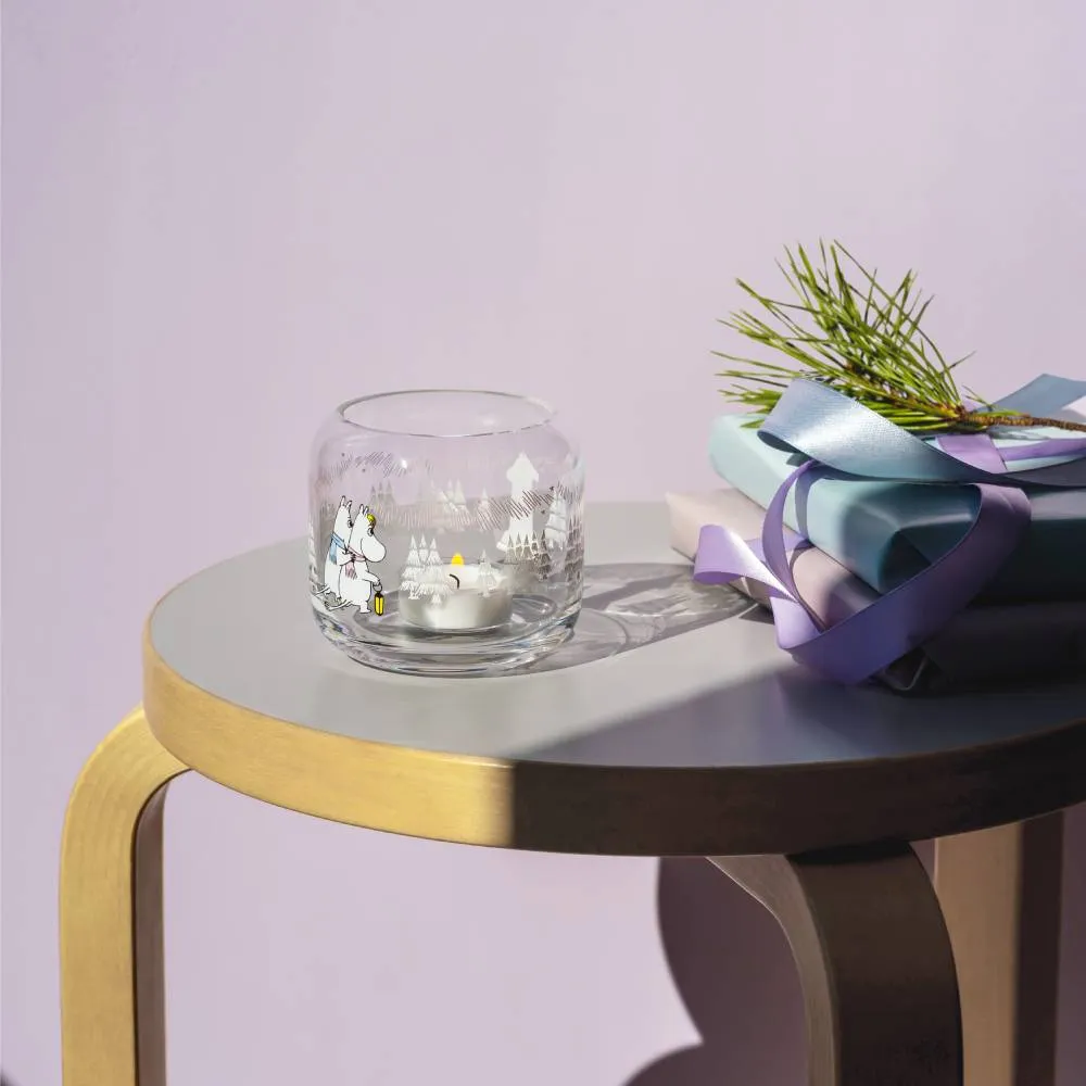 Moomintroll Frosty Day photophore verre 8 cm