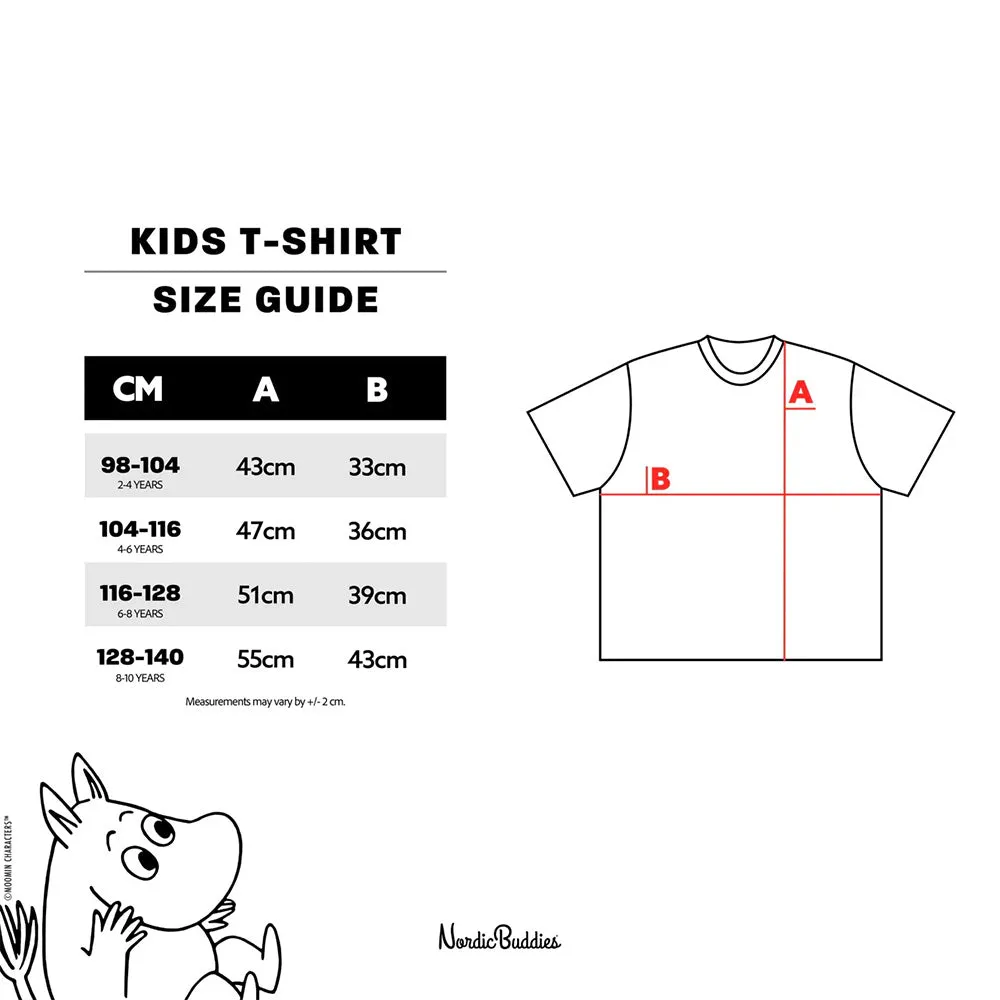 Moomintroll Flowers t-shirt enfant blanc coton