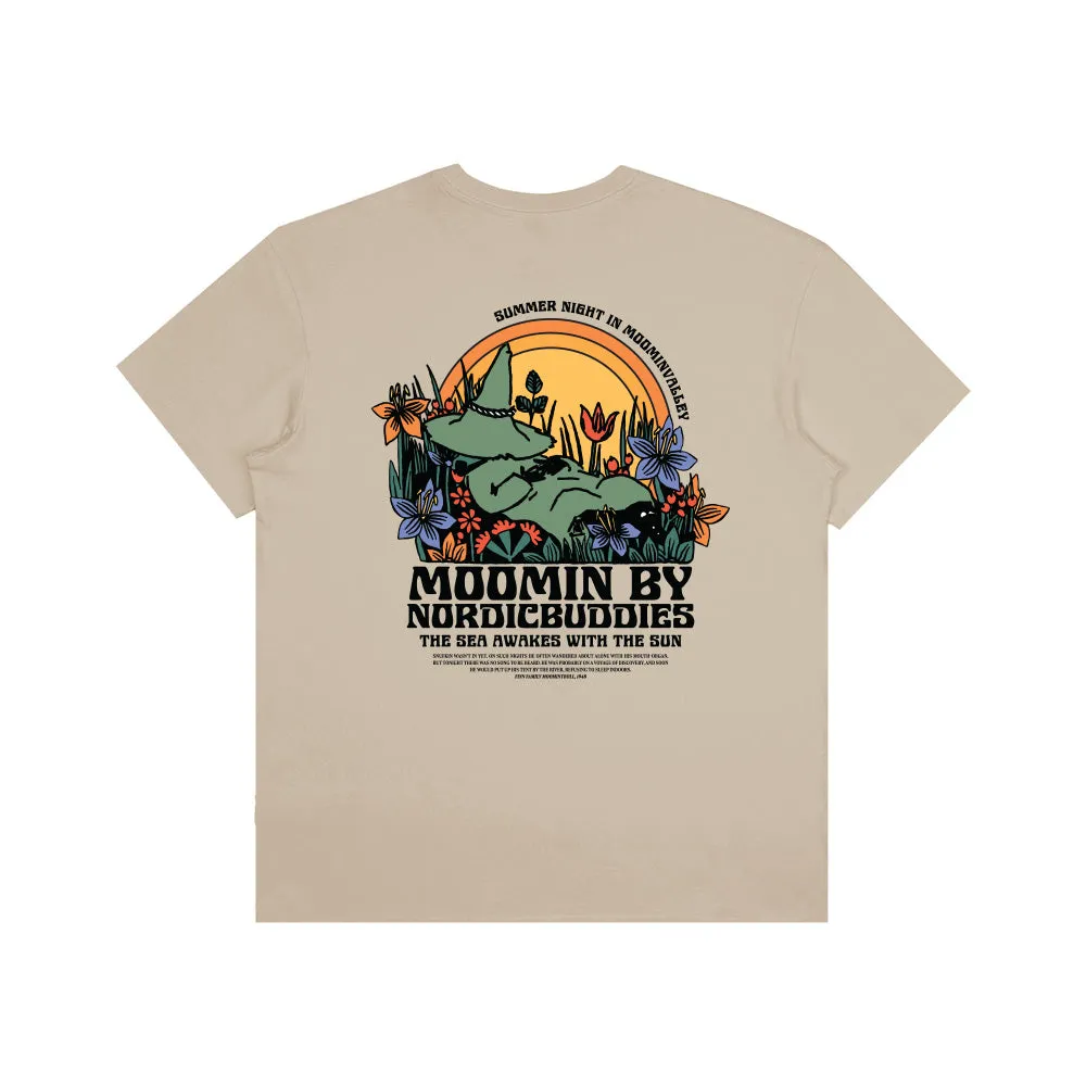 Moomintroll Snufkin Sleeping t-shirt beige coton adulte