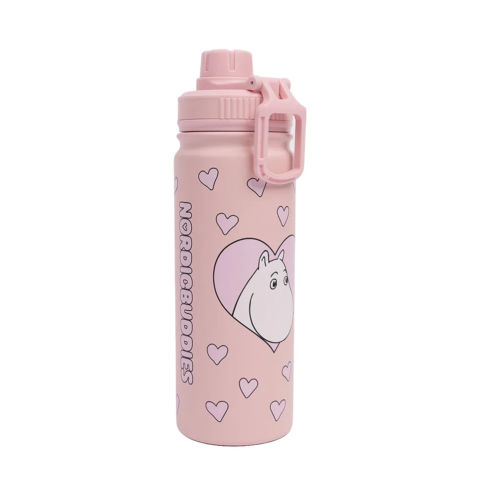 Moomintroll Love Gourde isotherme rose 550 ml inox