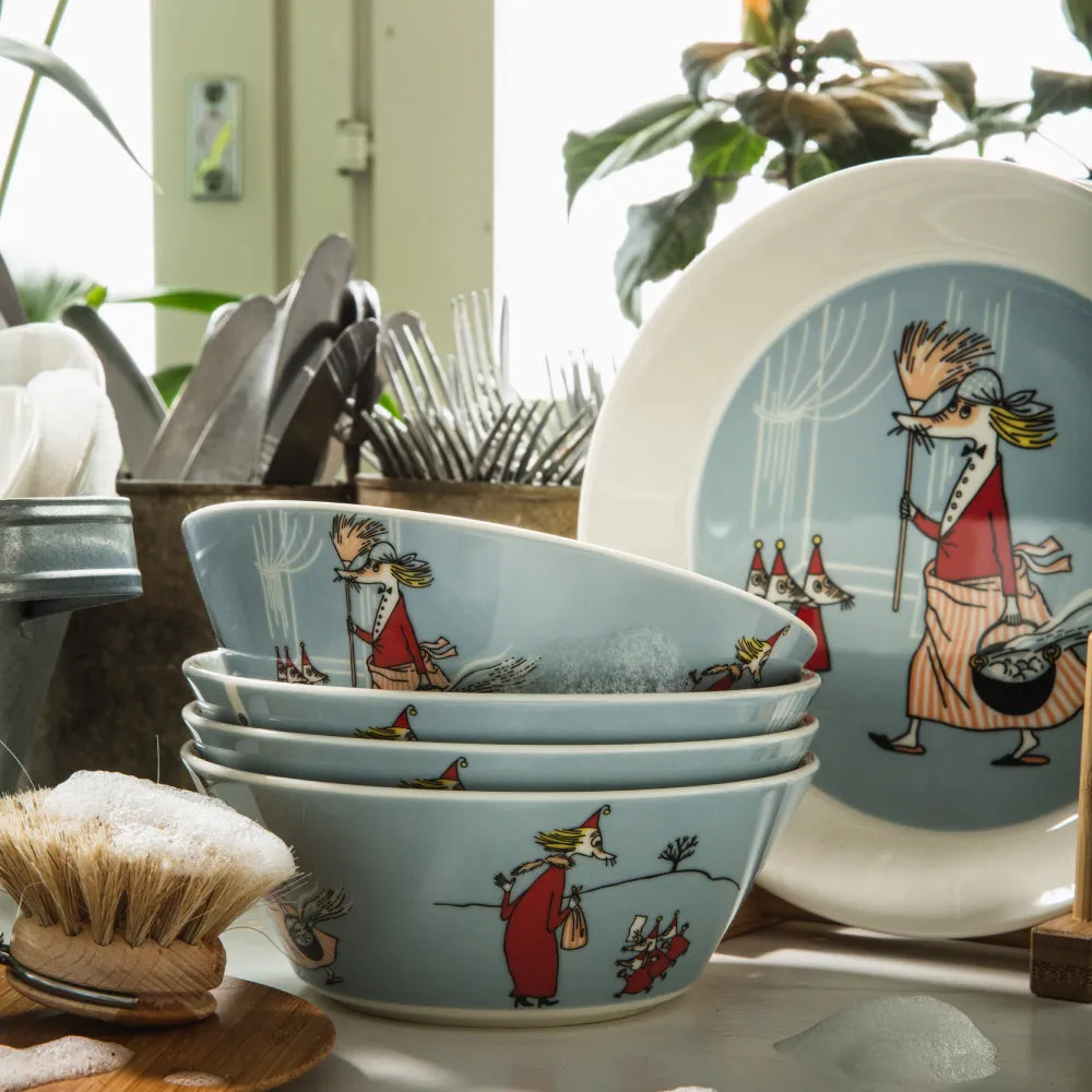 Moomintroll Fillyjonk assiette 19 cm bleu clair porcelaine