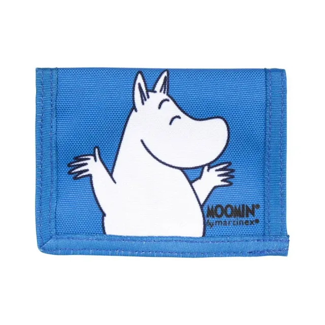 Moomintroll portefeuille bleu 11 cm velcro toile