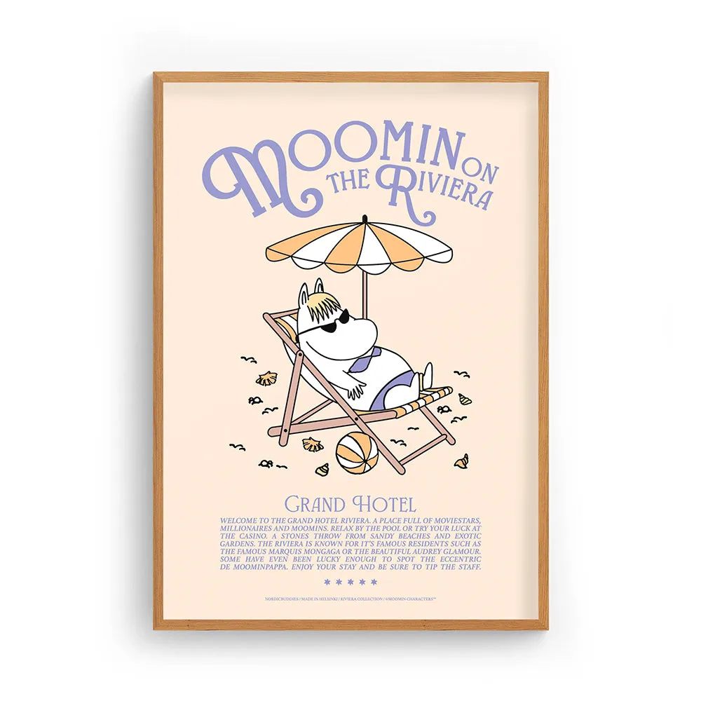 Moomintroll Riviera Snorkmaiden poster beige papier