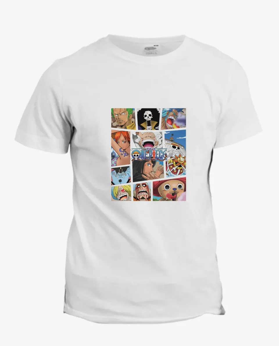 Pixgoodies One Piece t-shirt coton Luffy équipage GTA
