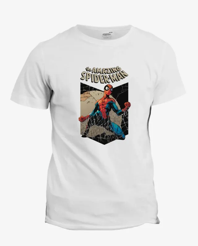 Pixgoodies Spider-Man t-shirt coton vintage super-héros