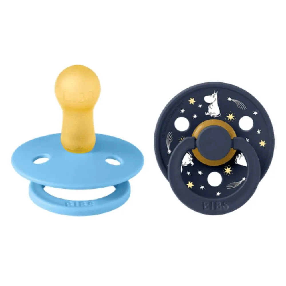Moomintroll Good Night sucette lot de 2 bleue latex