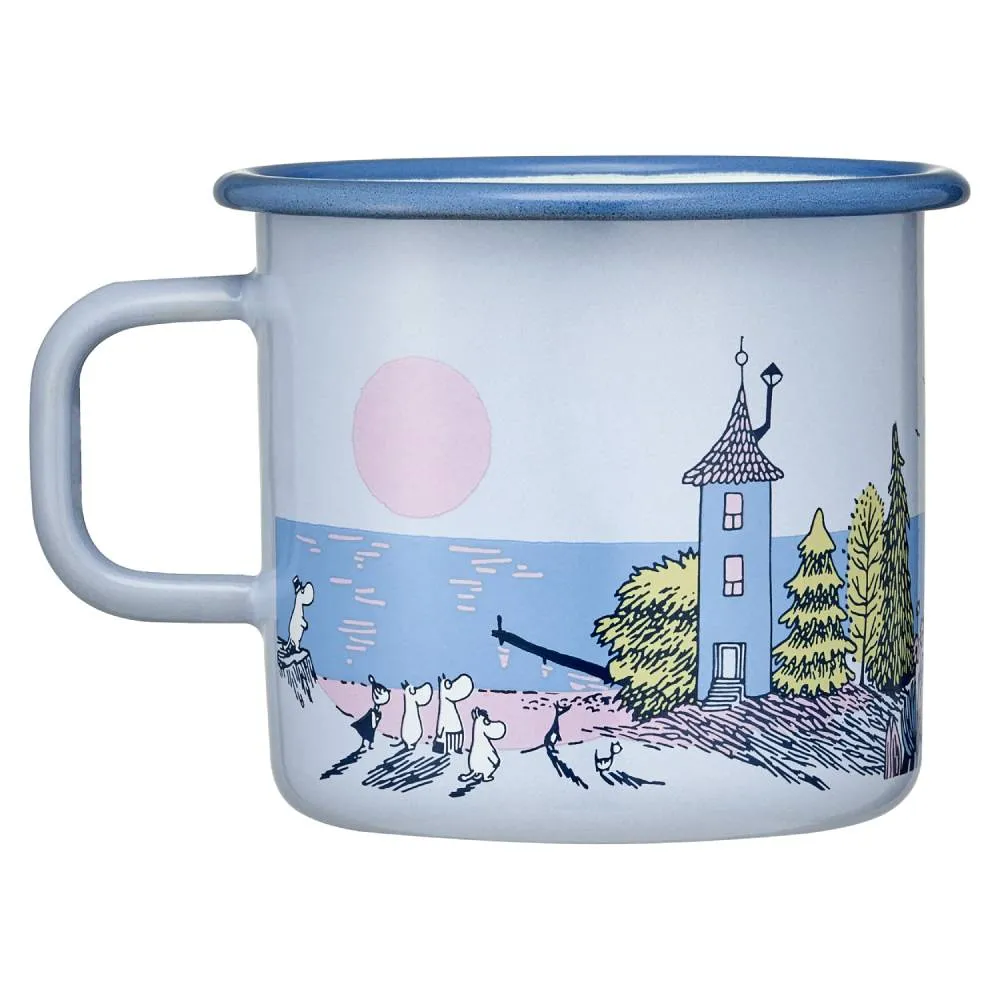 Moomintroll Sunset mug émaillé bleu 55 cl