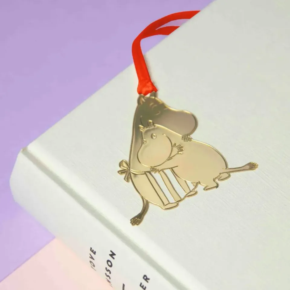 Moomintroll Hug marque-page métal doré