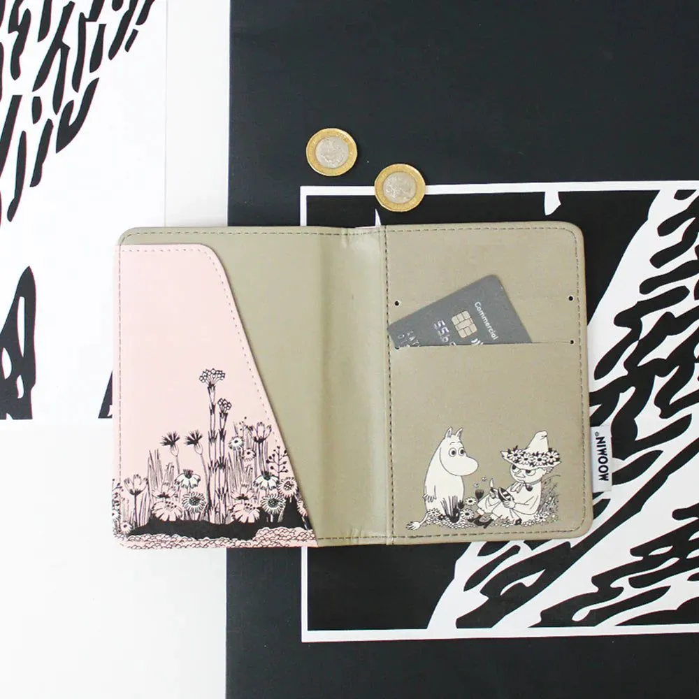 Moomintroll Love protège-passeport simili-cuir rose