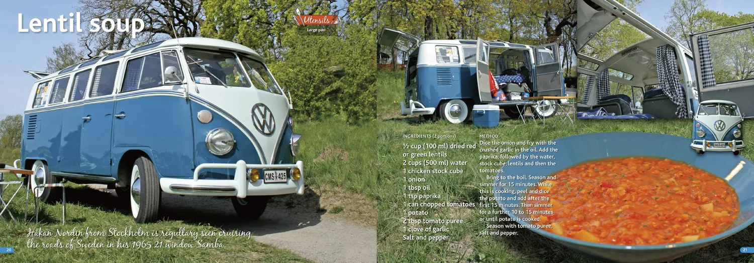 Brisa VW Camper Cookbook Livre Recettes Anglais 80 Recettes