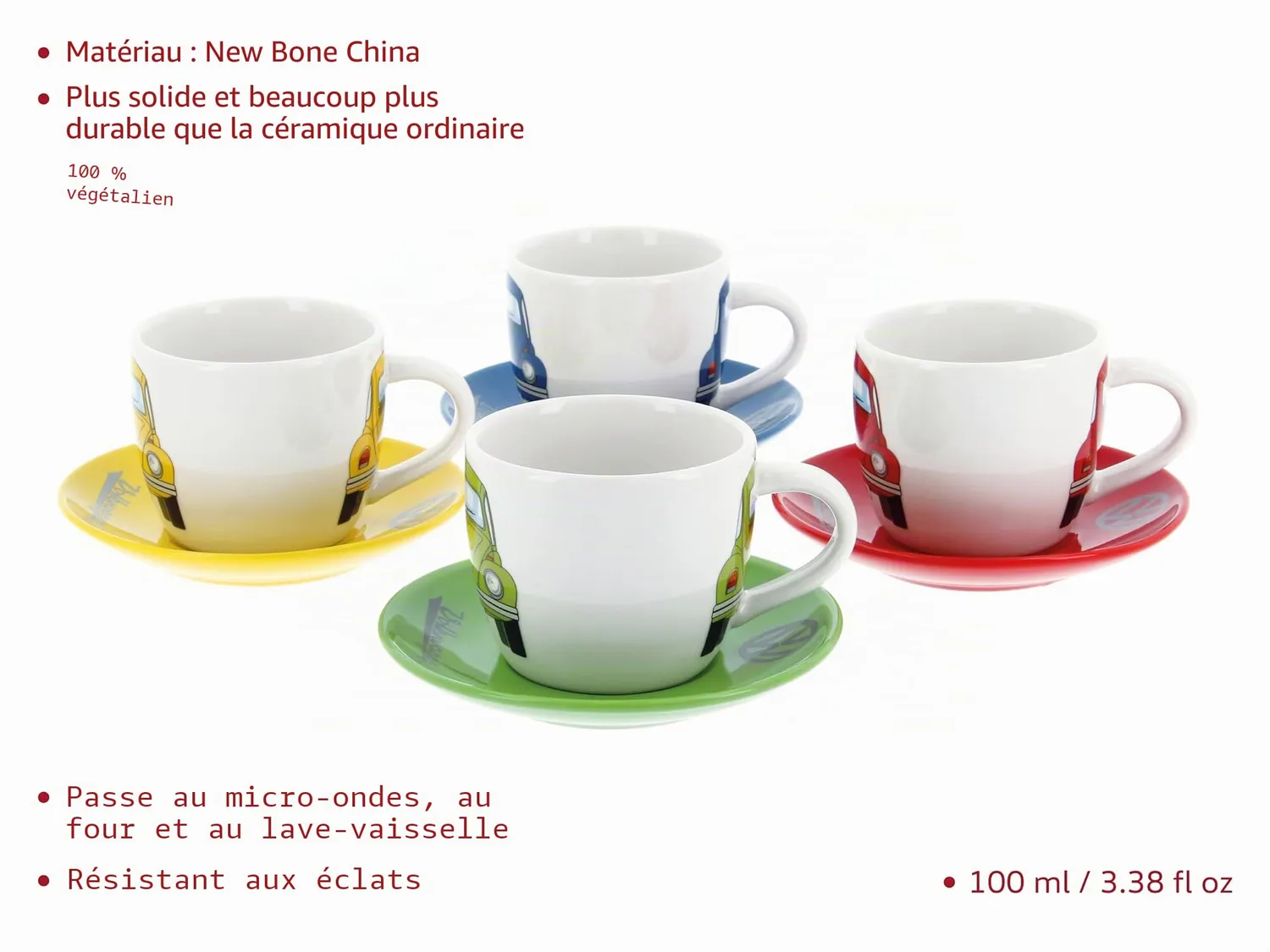 Brisa VW Collection Coccinelle Avant tasses espresso