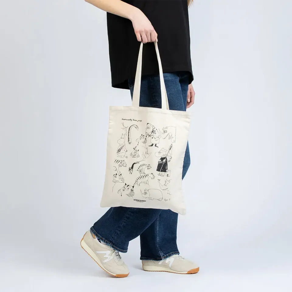 Moomintroll Moomin 80 tote bag blanc coton 38x42 cm