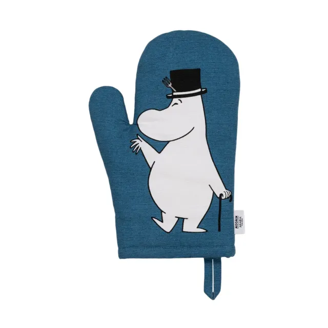 Moomintroll Moominpappa gant de four coton bleu