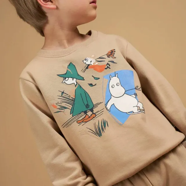 Moomintroll Storm sweatshirt enfant beige coton