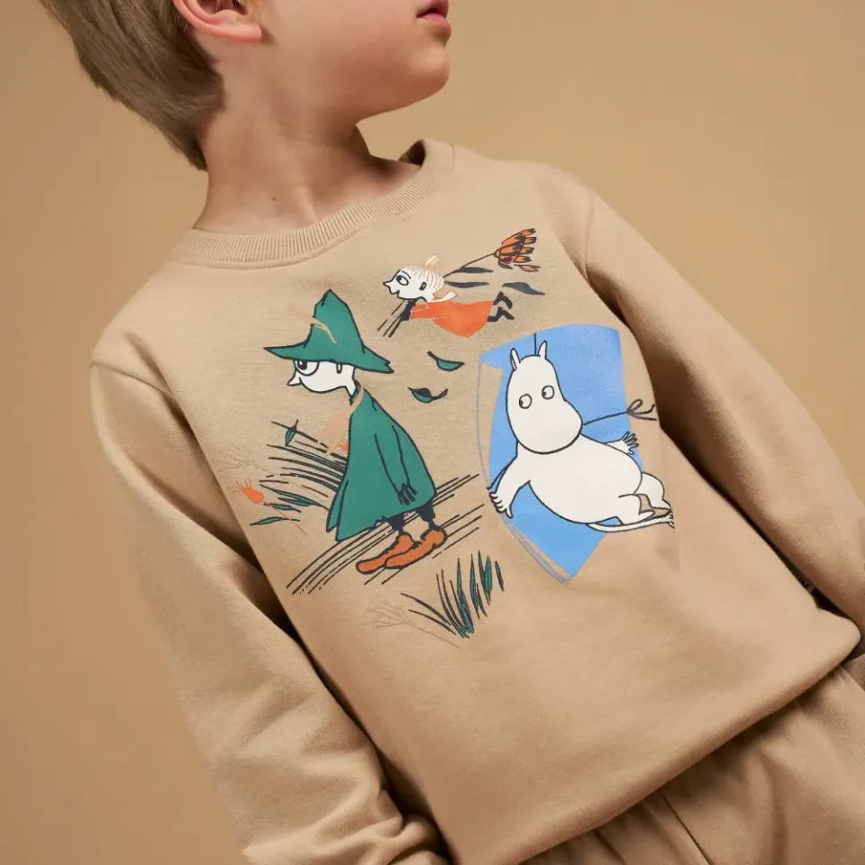 Moomintroll Storm sweatshirt enfant beige coton