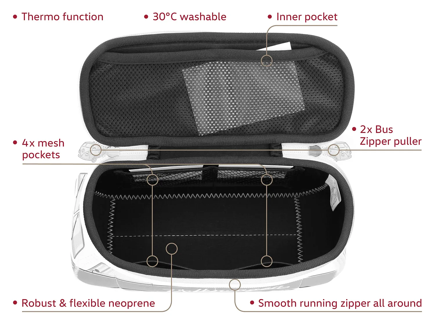 Brisa VW Collection T1 Bulli trousse néoprène grise secours
