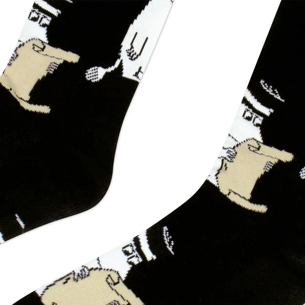 Moomintroll Letter chaussettes 40-45 noires