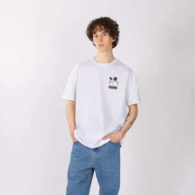 Moomintroll Moominpappa Flag t-shirt blanc coton adulte