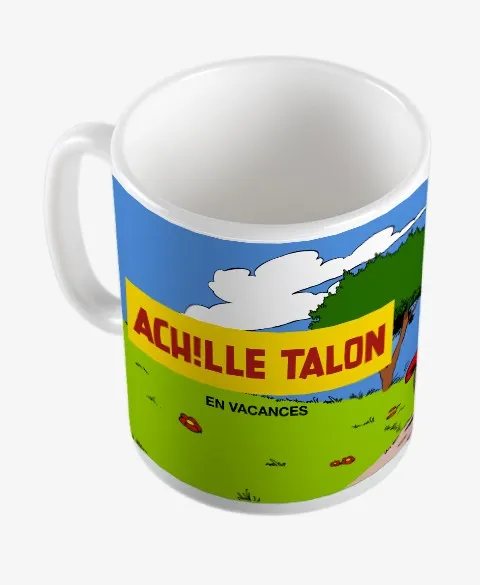 Pixgoodies Mug Achille Talon part en vacances céramique