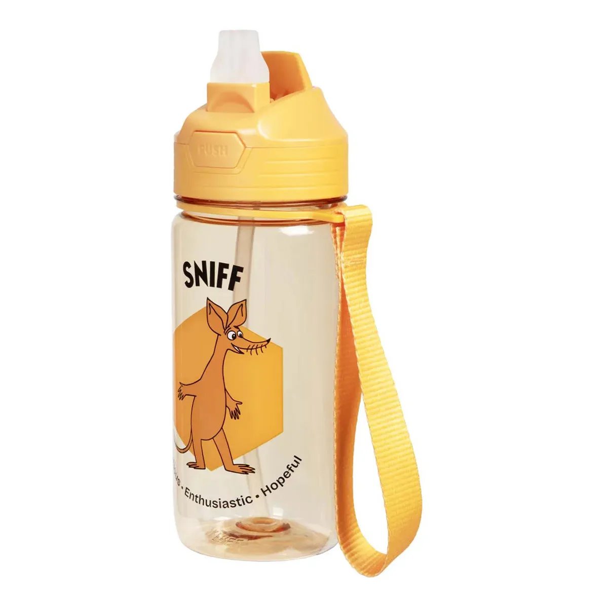 Sniff gourde Moomin 550 ml orange avec paille