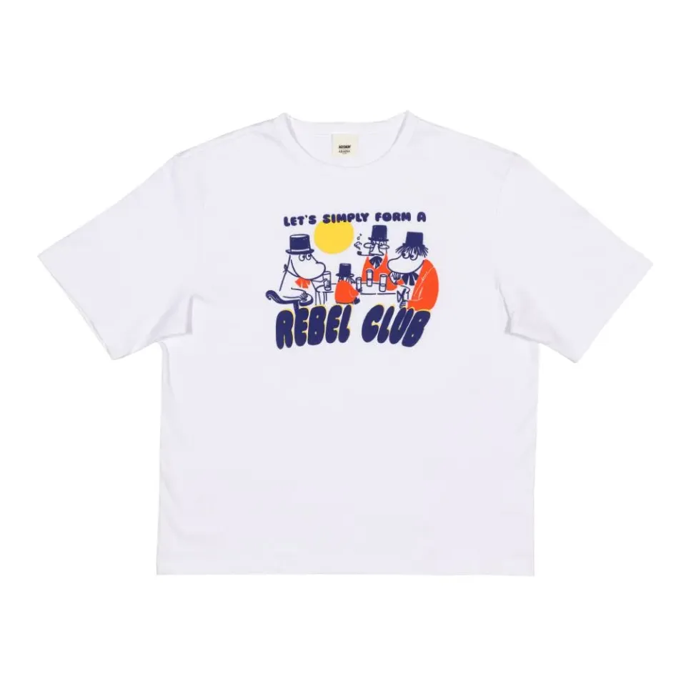Moomintroll Rebel Club T-shirt blanc coton GOTS
