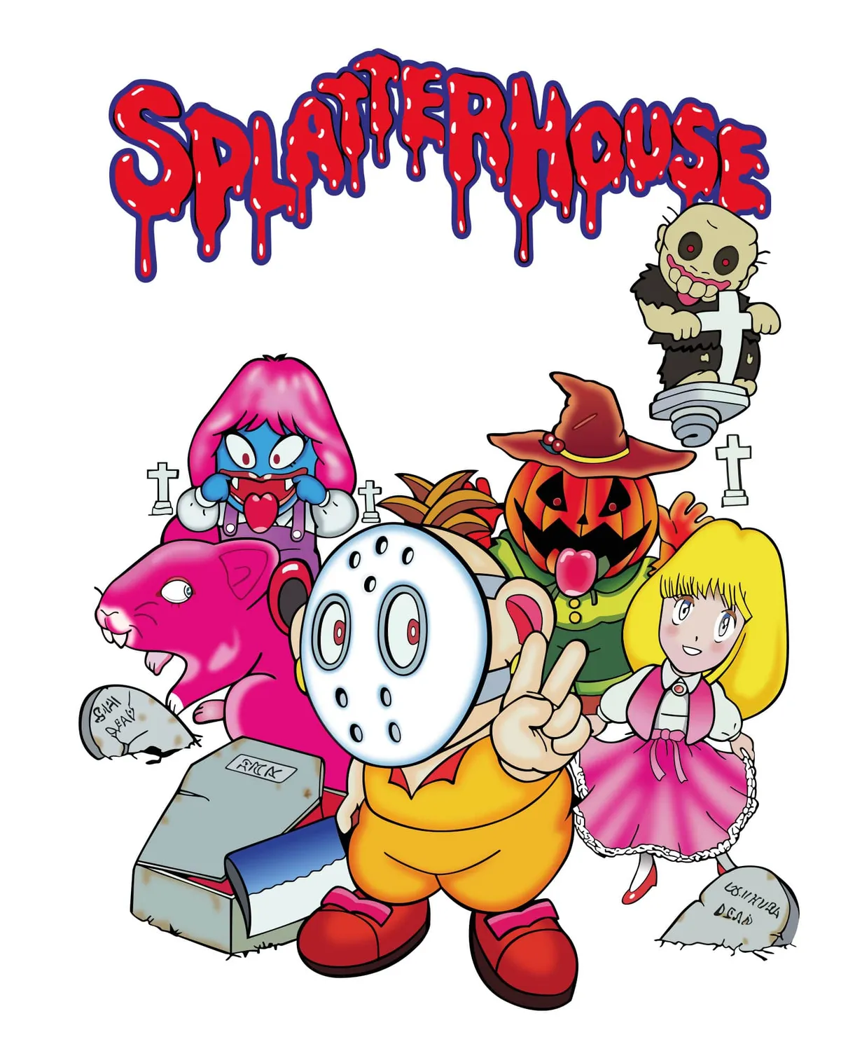 Pixgoodies Splatterhouse Graffiti Wanpaku mug 325 ml