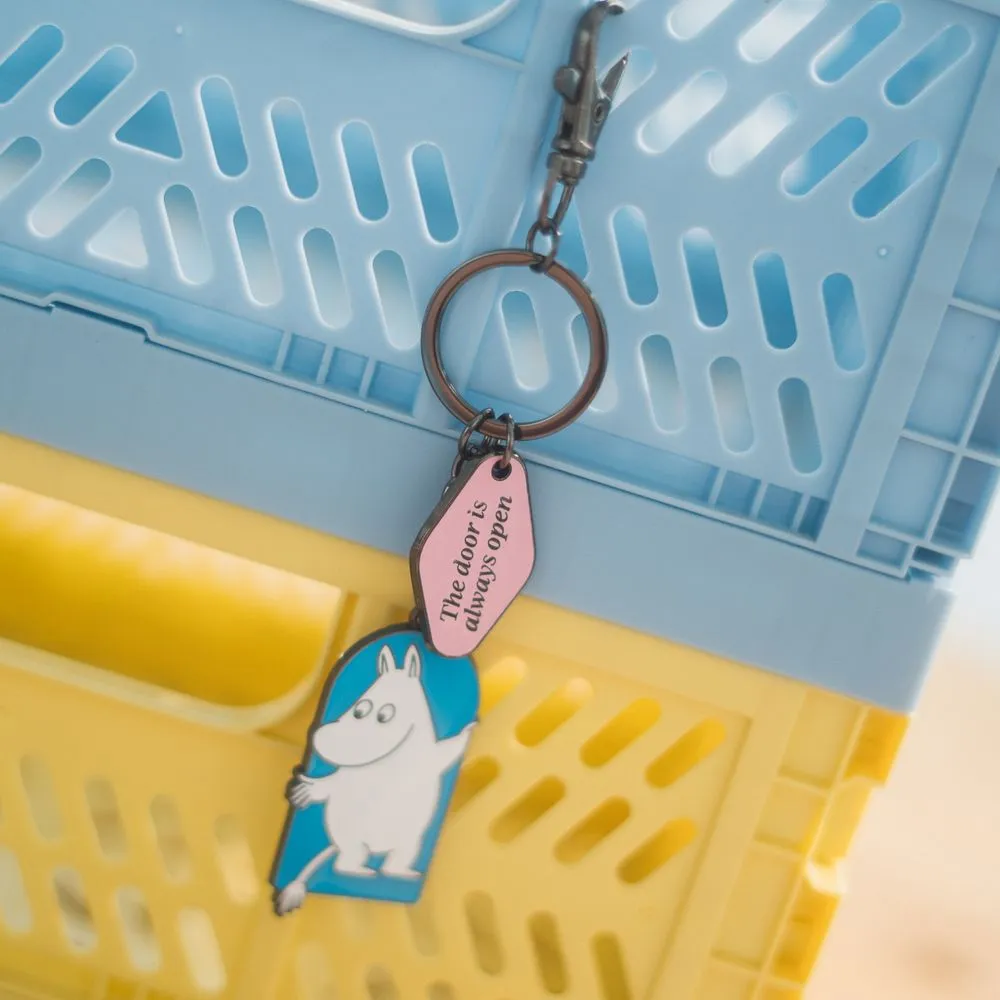 Moomintroll porte-clés bleu The door is always open 7 cm
