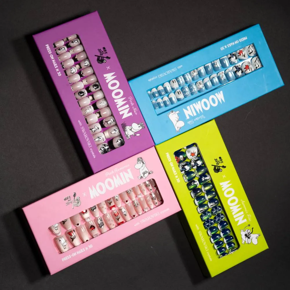 Moomintroll Moomin Press-on Nails faux ongles rose 30 pièces