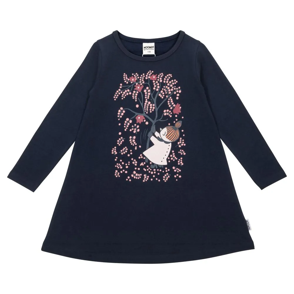 Moomintroll Fruit Harvest robe bleu foncé coton bio enfant