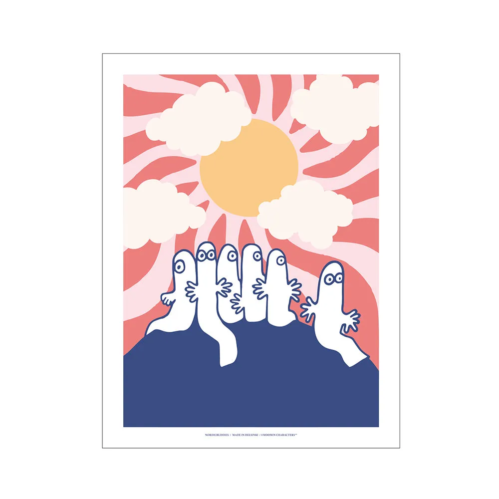 Moomintroll Hattifatteners Poster Rose Papier