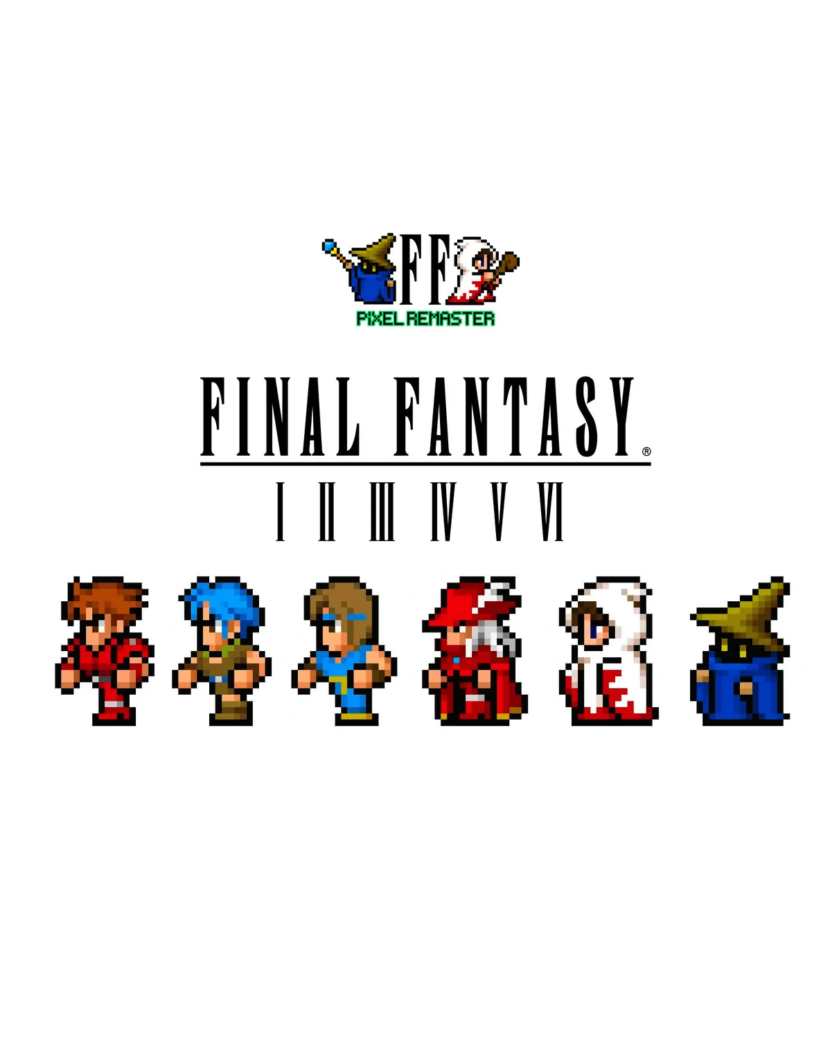 Pixgoodies Final Fantasy Pixel Remaster t-shirt coton RPG